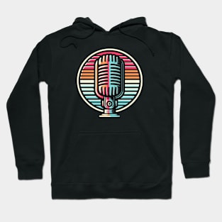 retro hip hop microphone Hoodie